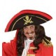 Piraten hoed zwart/rood